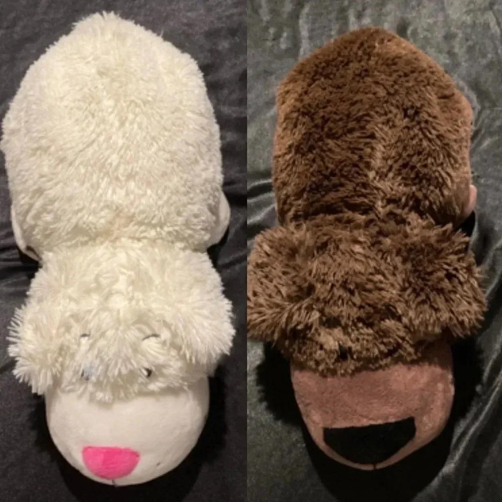 FlipaZoo Plush 2-in-1 Stuffed Animal Bradley Labrador Dog & Rachel Cat Toy 17"